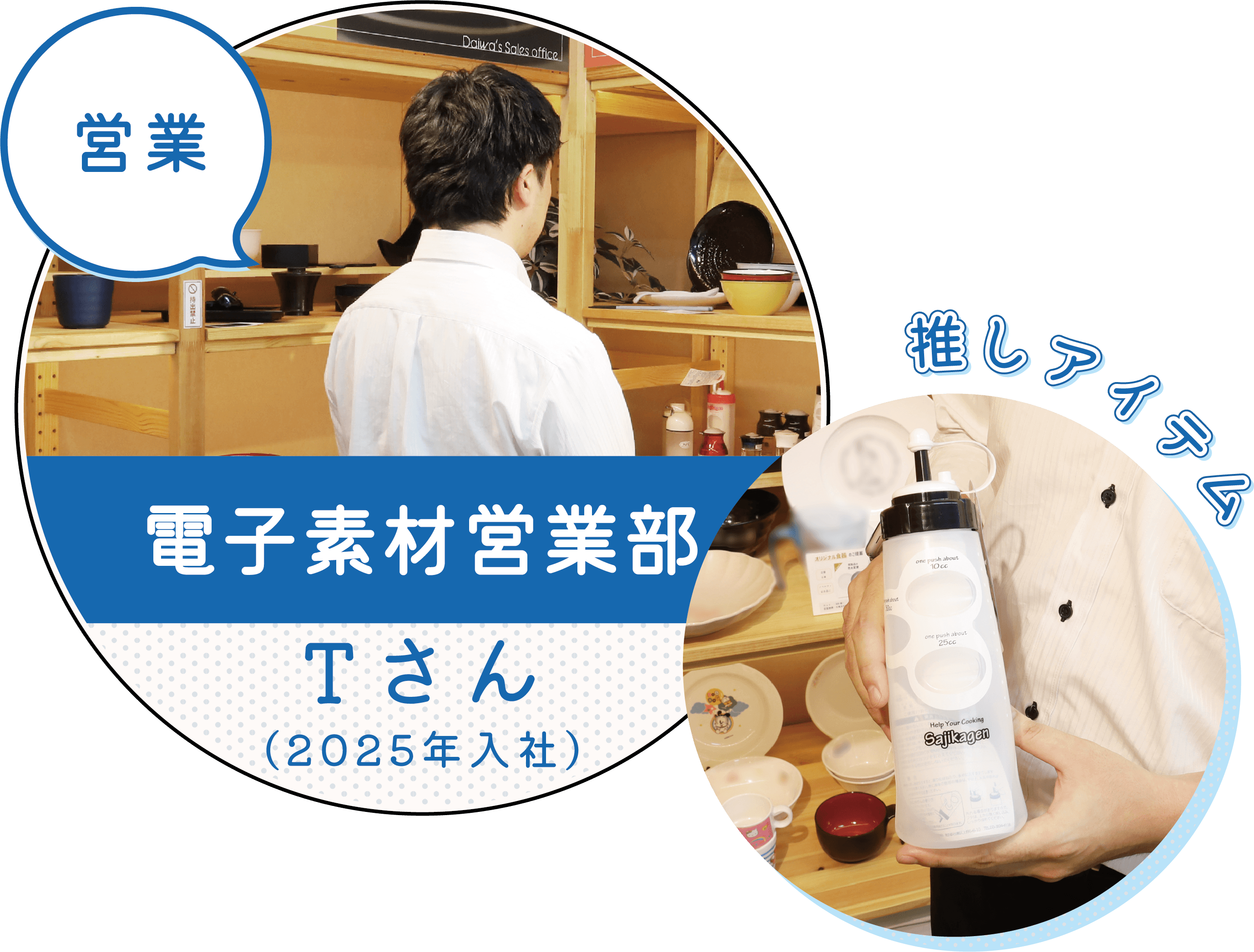 先輩社員インタビュー　食器営業部　Aさん（2025年入社）