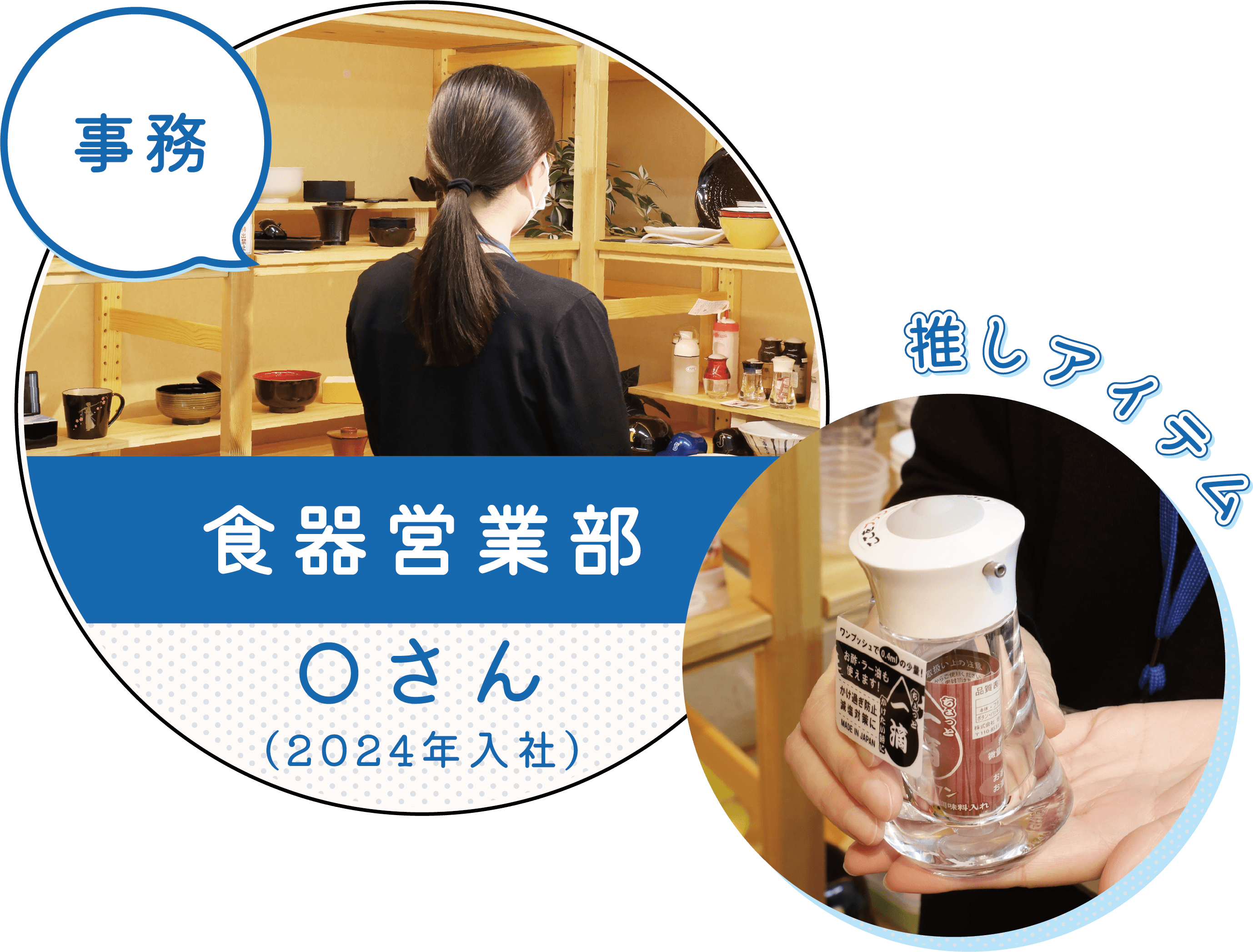 先輩社員インタビュー　食器営業部　Aさん（2025年入社）